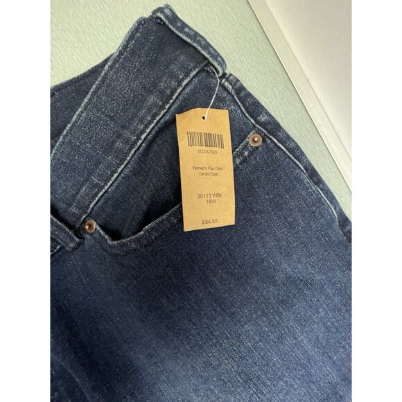Duluth Women's Plus Daily Denim Capris Cropped Jeans Size 18W Cotton Blend - Picture 12 of 14